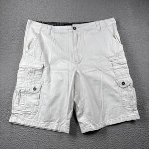 Ocean Pacific OP Cargo Shorts Mens 40 White Utility Baggy Skater 90s Y2K Casual